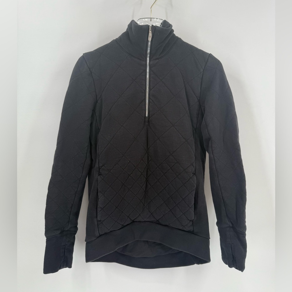 Lululemon Women's Forever Warm Quilted Quarter Zip Pullover Sweatshirt Size 2